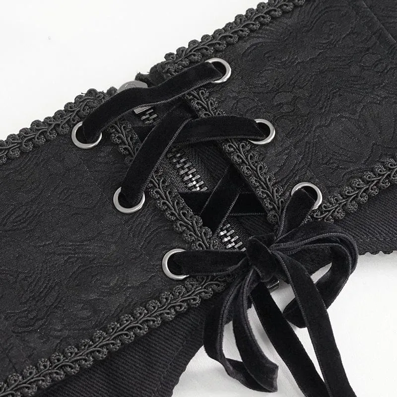 Men's Gothic Irregular Multi-chain Zipper Girdle