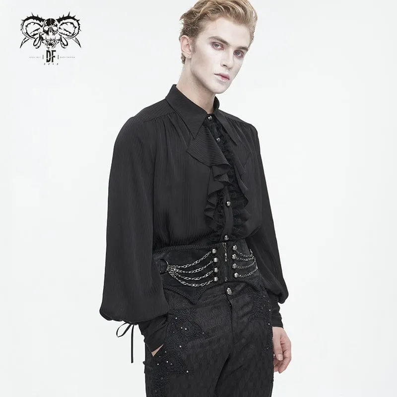 Men's Gothic Irregular Multi-chain Zipper Girdle