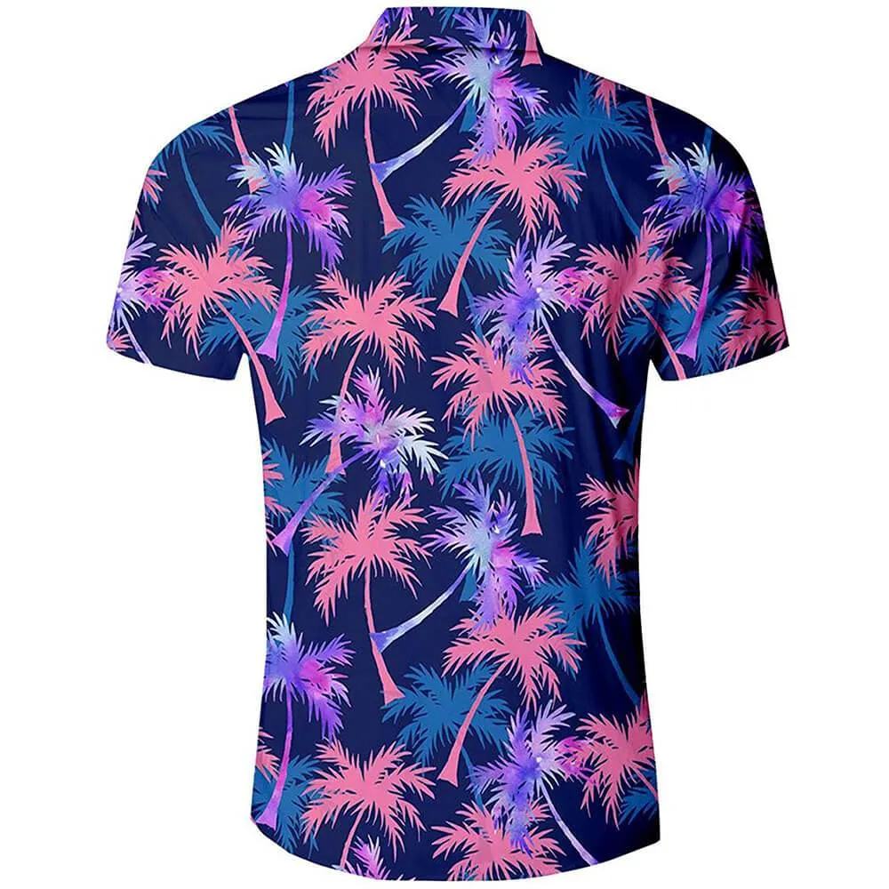 Palm Tree Blue Funny Hawaiian Shirt