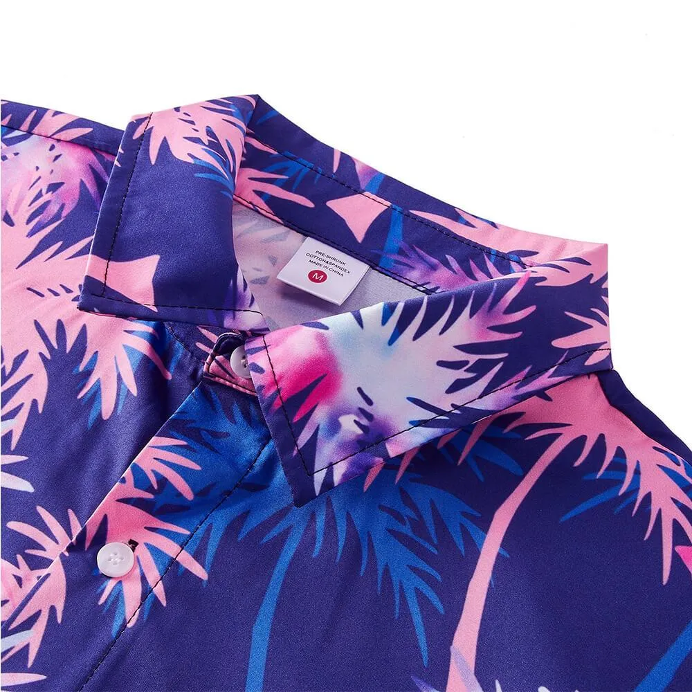 Palm Tree Blue Funny Hawaiian Shirt