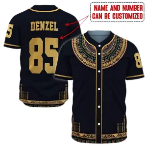 Personalized Dashiki Add, Juneteenth Shirt - Baseball Tee Jersey Shirt