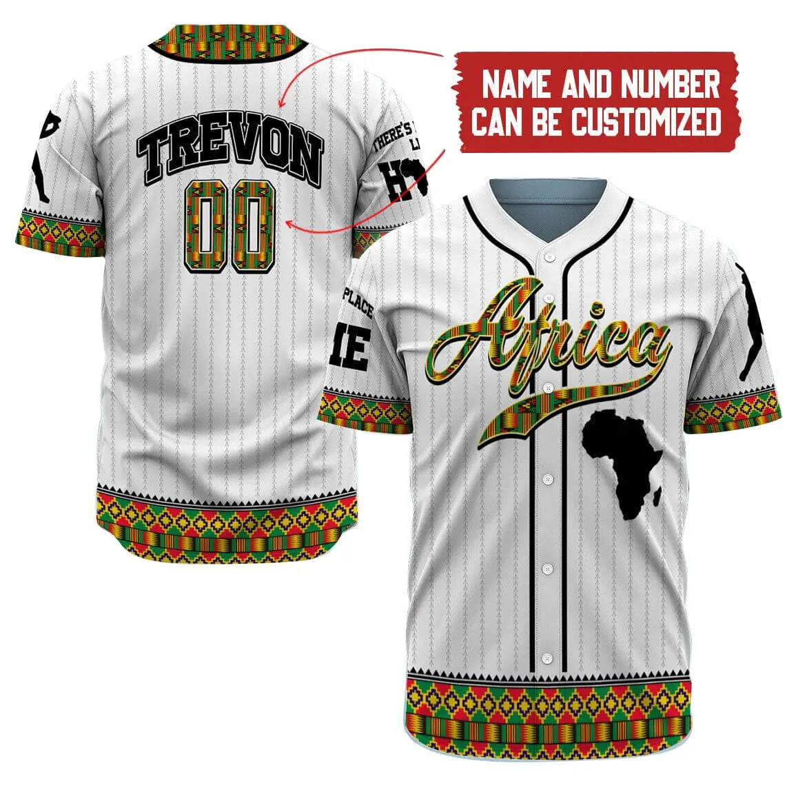 Personalized Name Africa Team, Juneteenth Shirt - Baseball Tee Jersey Shirt