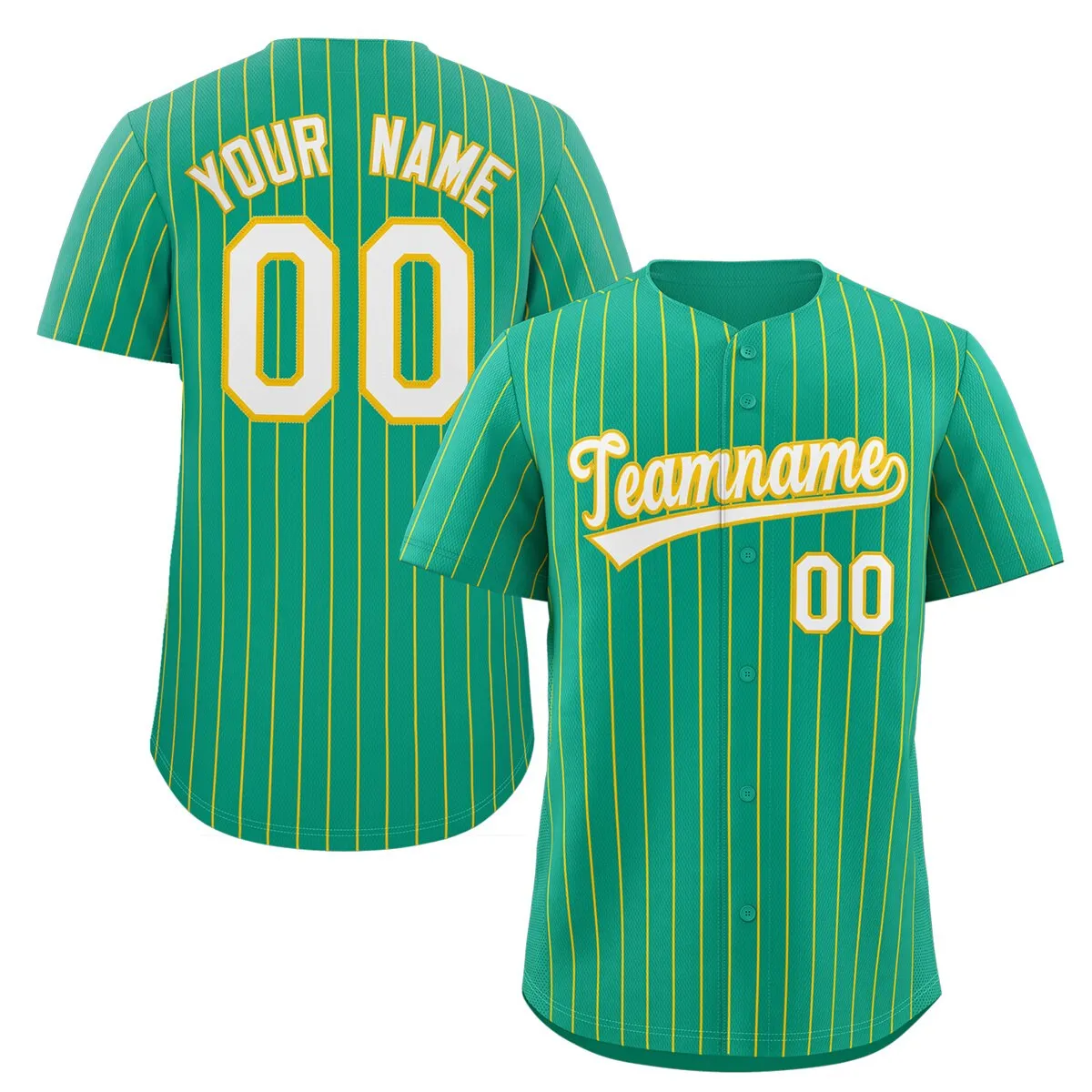 Personalized Pinstripe Baseball Jersey Button Down Shirt Printed or Custom Name Number Team Baseball, Unisex Baseball Jersey