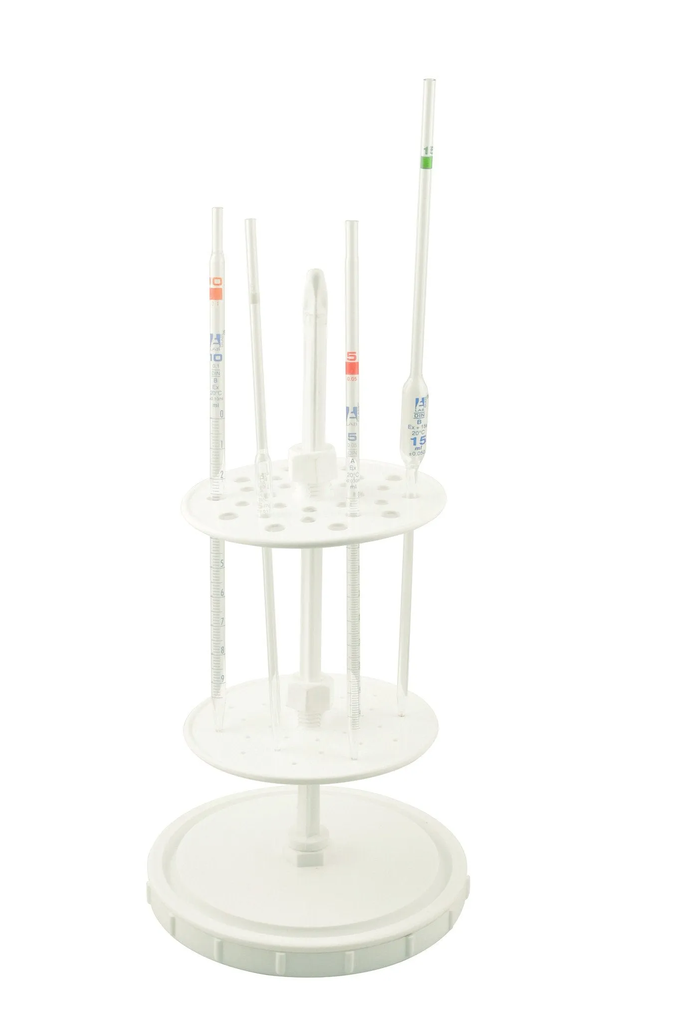 Pipette Stand, Polypropylene - Fits 28 Pipettes - Adjustable - Eisco Labs