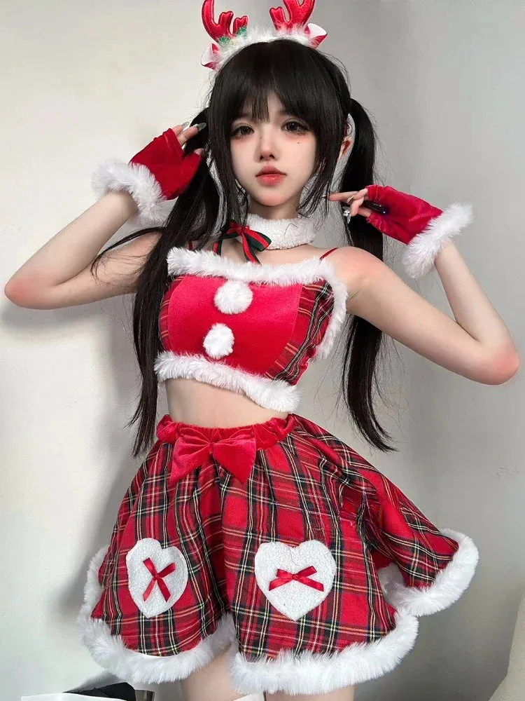 Plaid Holiday Reindeer Treat Cosplay