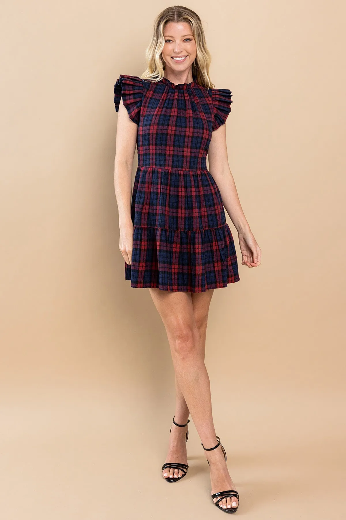 Plaid Pleated Dress