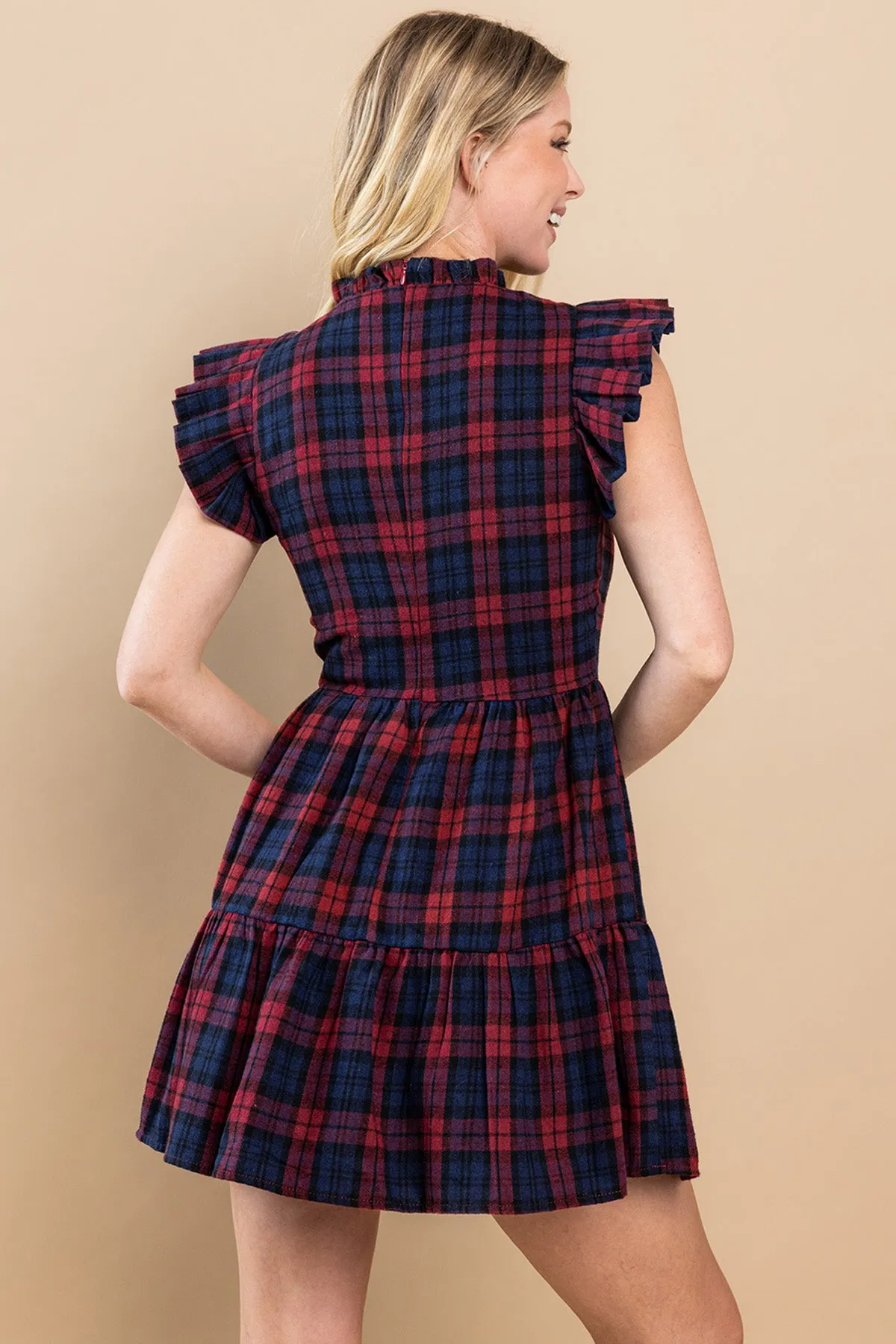 Plaid Pleated Dress