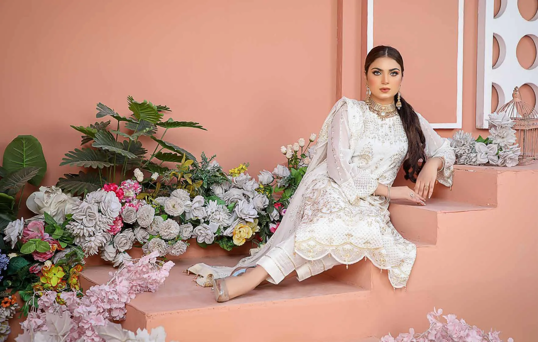 Poshak Sadabahar Embroidered Chiffon Collection – DN-06