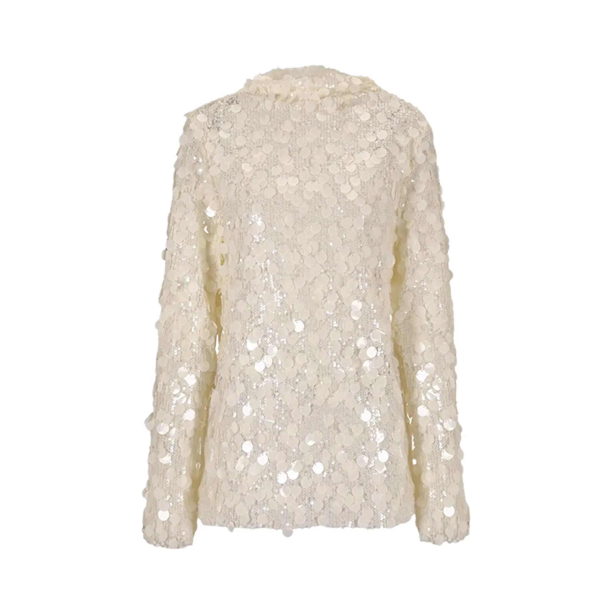 Pre Order:  Sequin Embellished Stand Collar Top