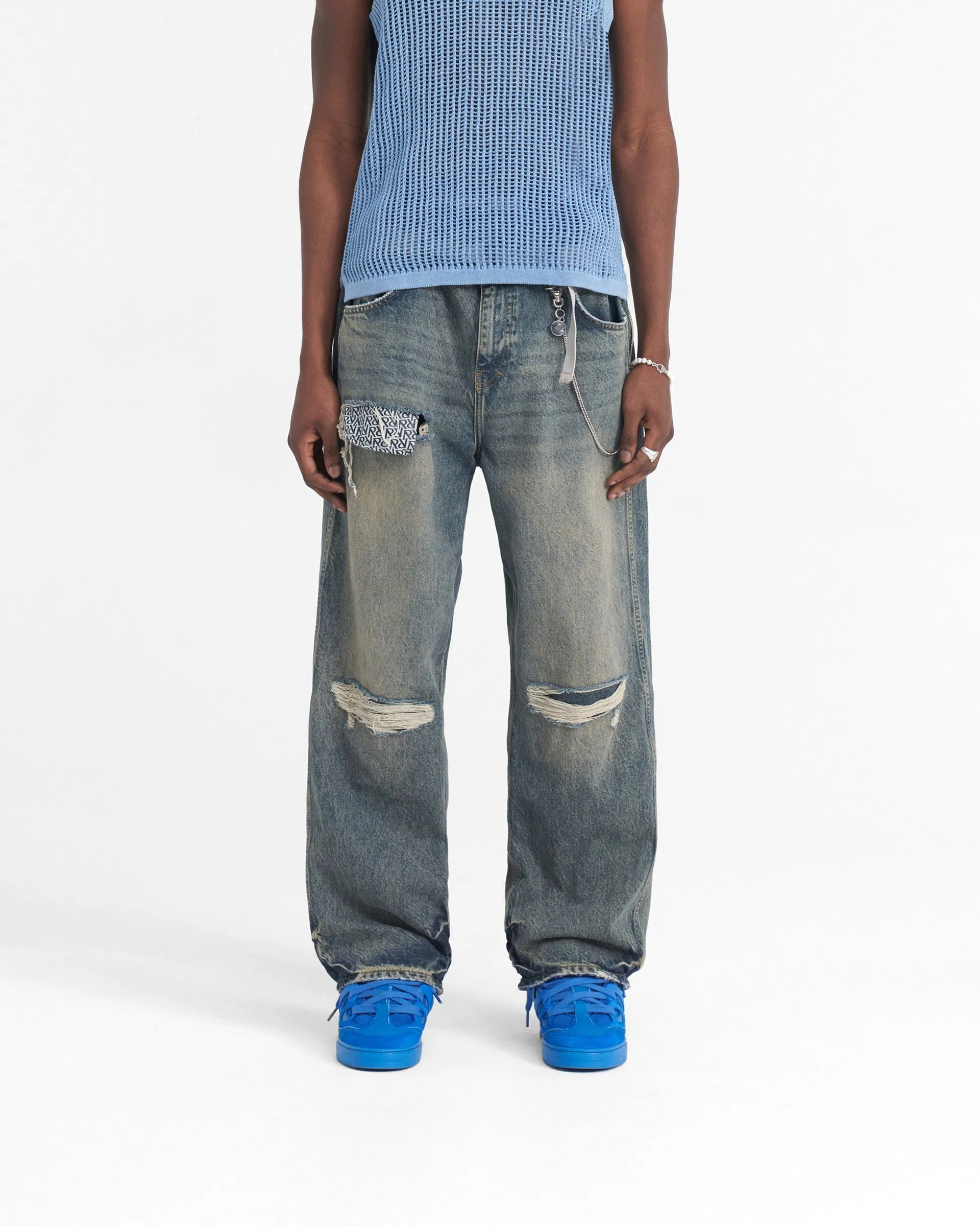 R3D Destroyer Baggy Denim - Blue Cream