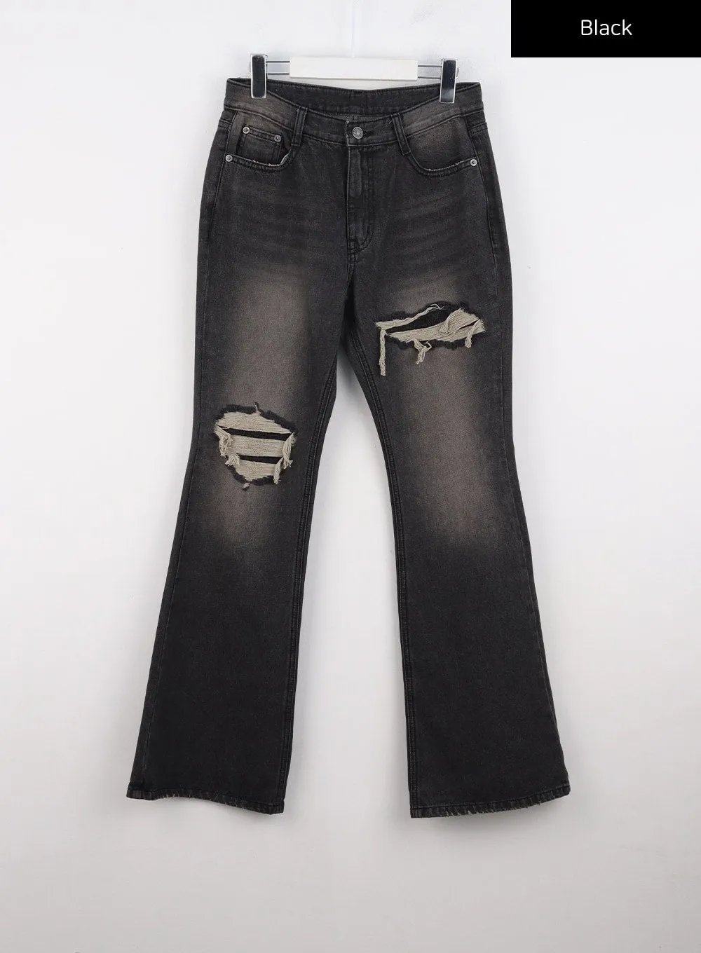 Ripped Bootcut Jeans CO313