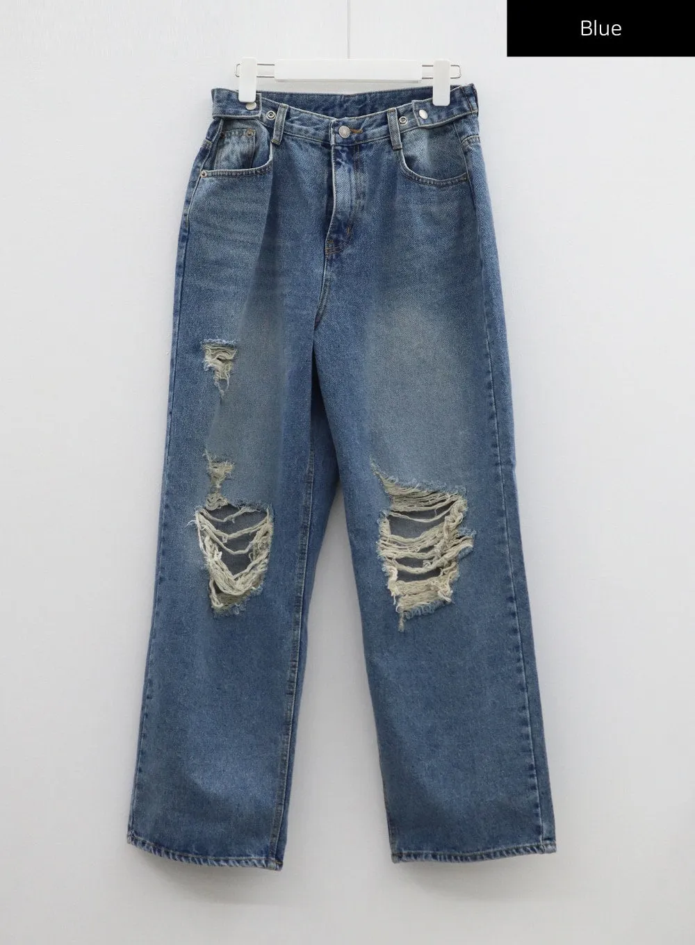 Ripped Wide Leg Jeans CF314