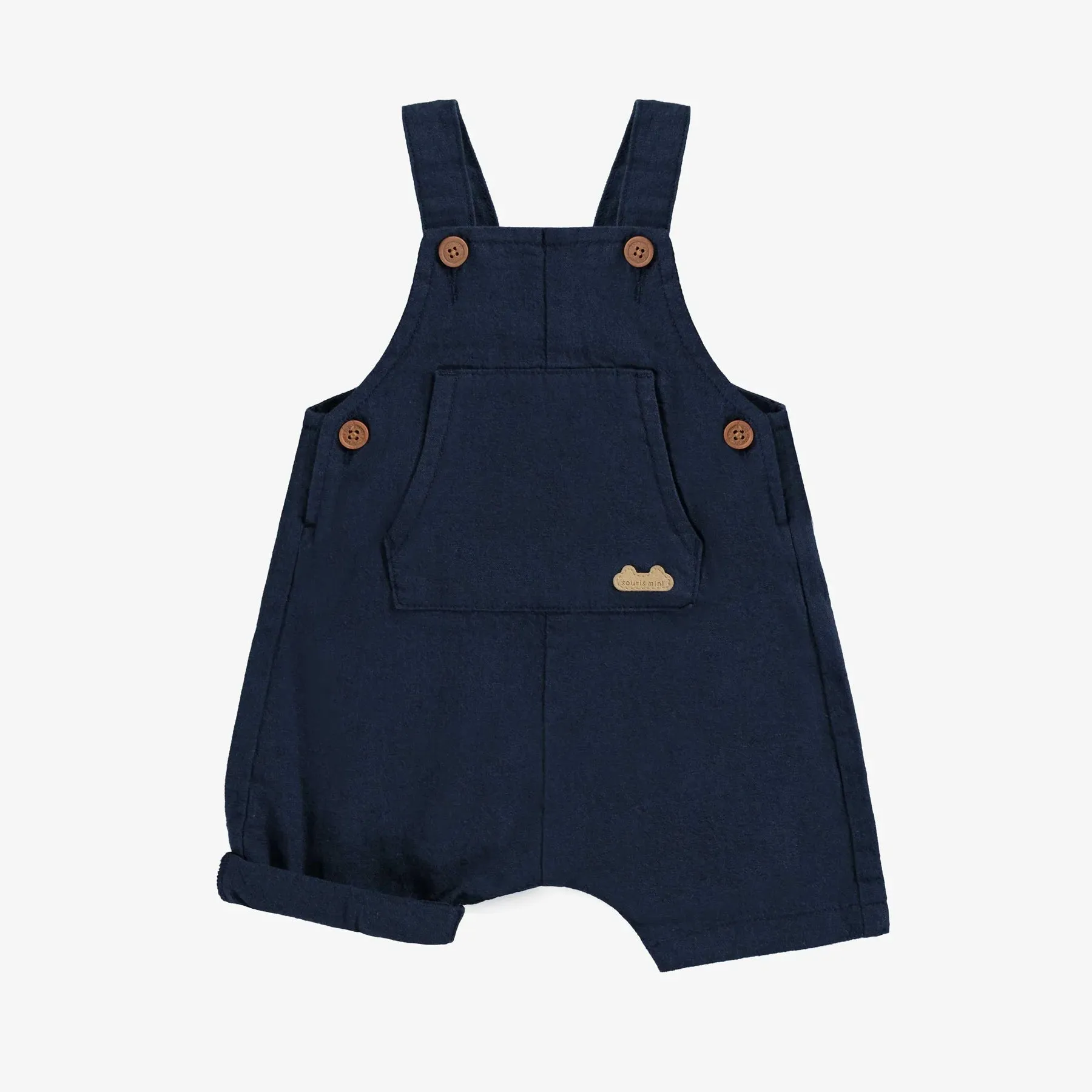 The Rhodes Linen Blend Short Overalls - BABY