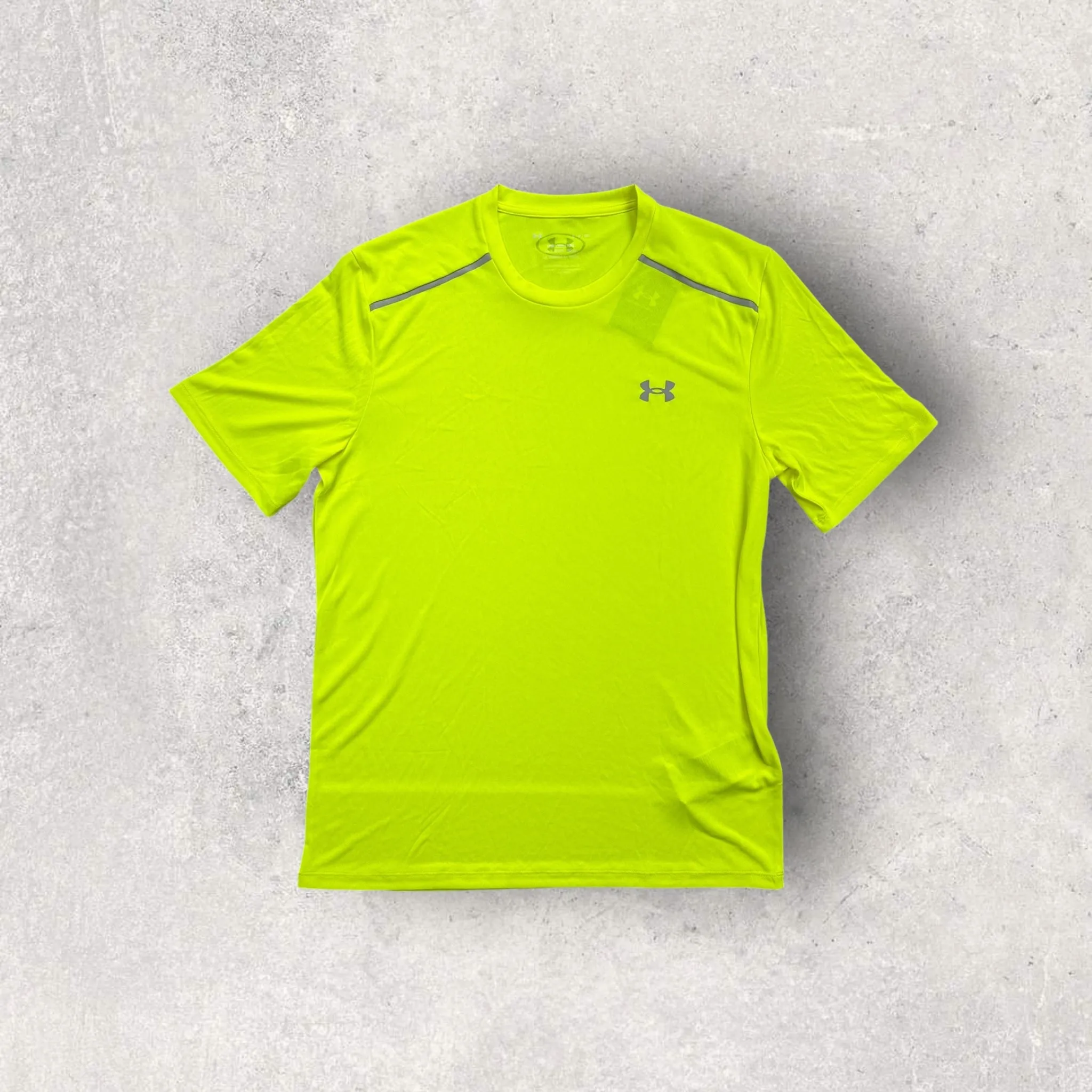 UNDER ARMOUR TECH T-SHIRT/SHORT SET - VOLT/BLACK