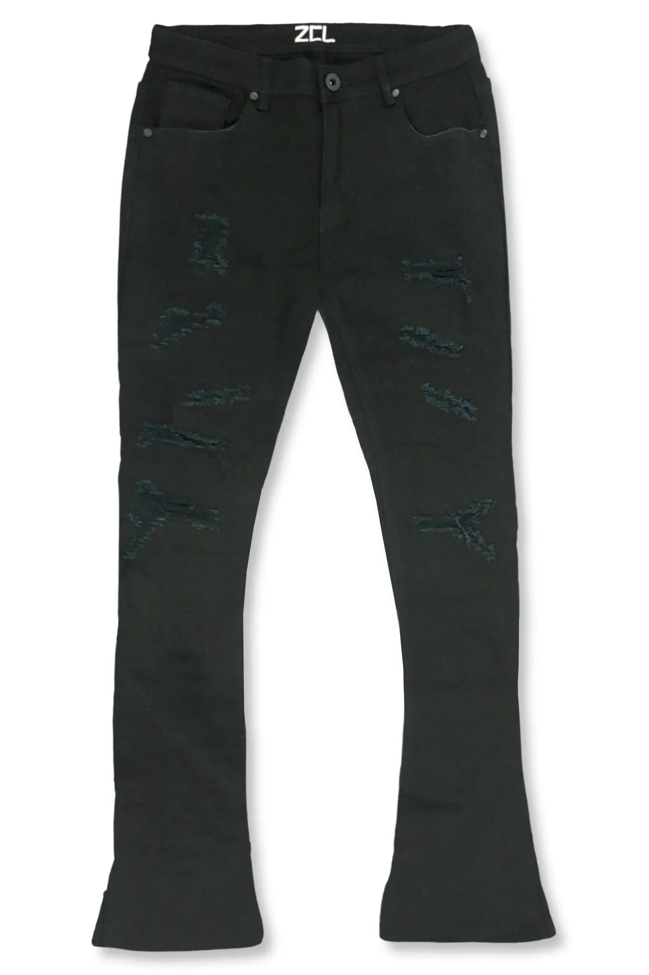 Vortex Ripped Stacked Denim (Black)