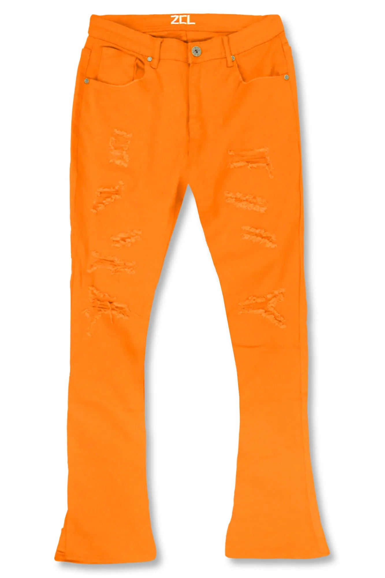 Vortex Ripped Stacked Denim (Orange)