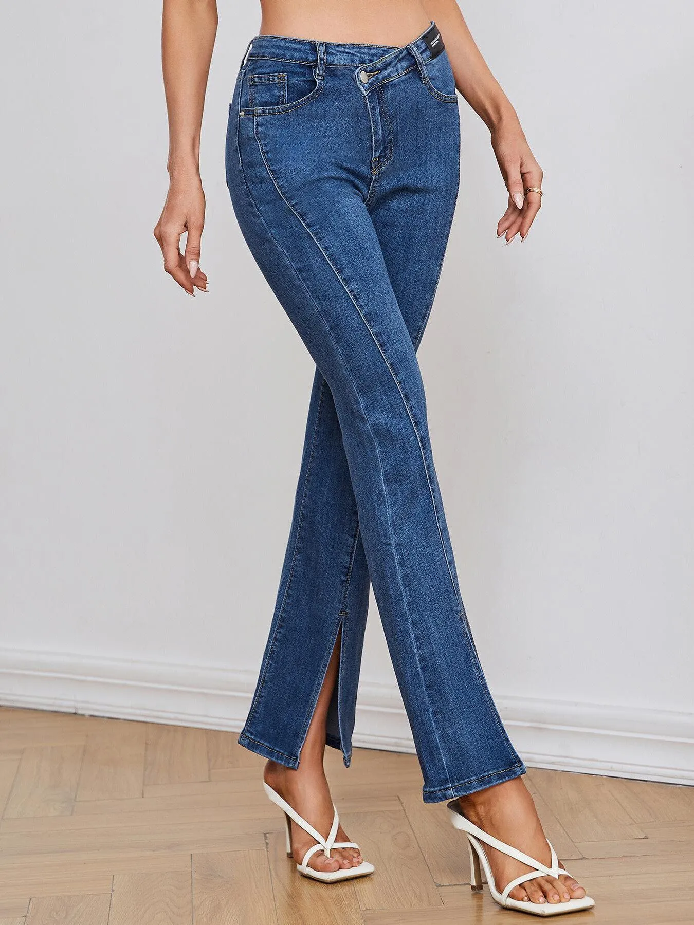 Women's High Waist Medium Stretch Flare Leg Jeans