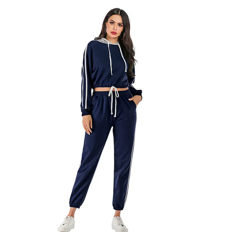 women's two-piece hooded sports suit